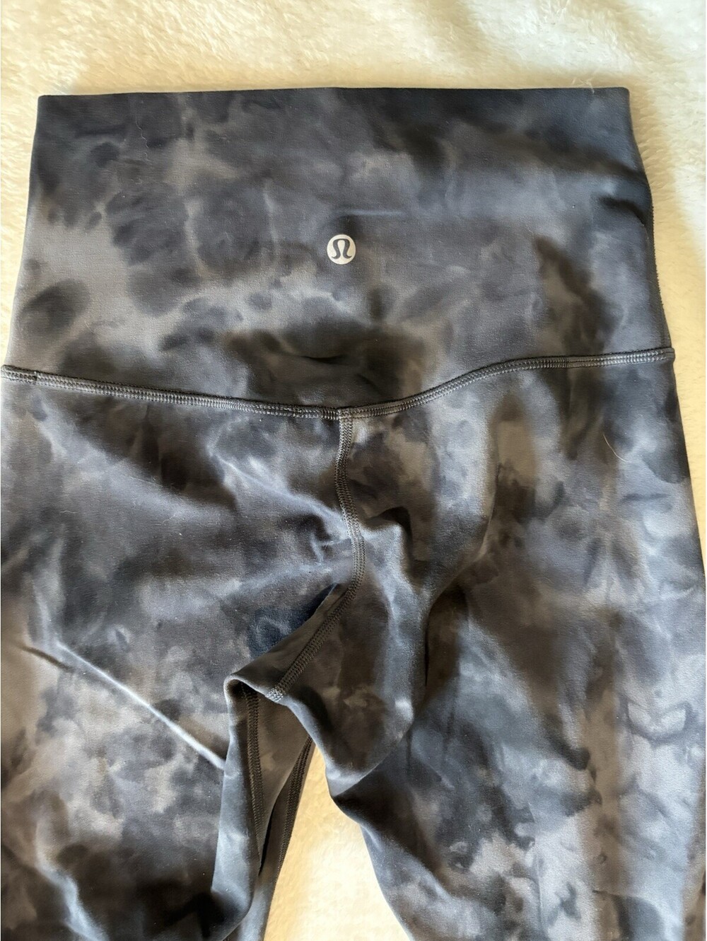 lululemon Align Women size 4 Gray Black Tie Dye High Rise Ankle Yoga